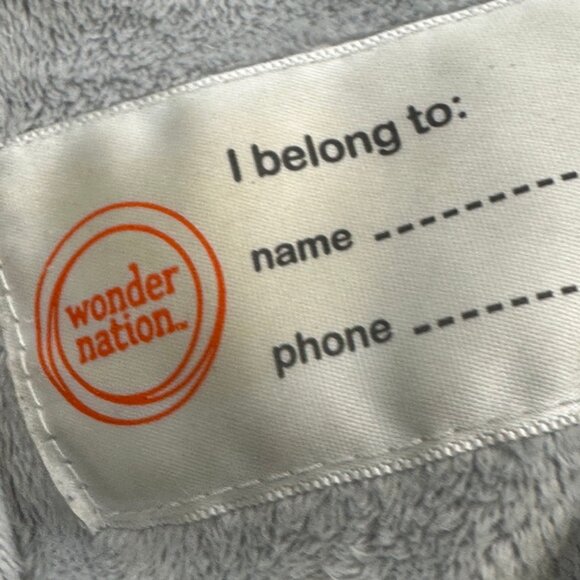 Wonder Nation Grey Multicolored Grils' Puffer Coat Size 2T Length 14.50 Inches - Picture 3 of 9